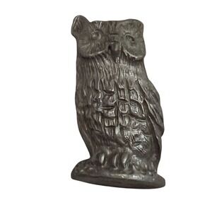 Rawcliffe Vintage Pewter Owl Figurine Miniature Sculpture 1.5" collectible